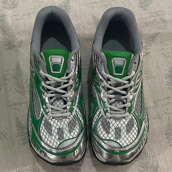 Bottega Veneta Green & Silver Sneakers - Picture 8 of 8